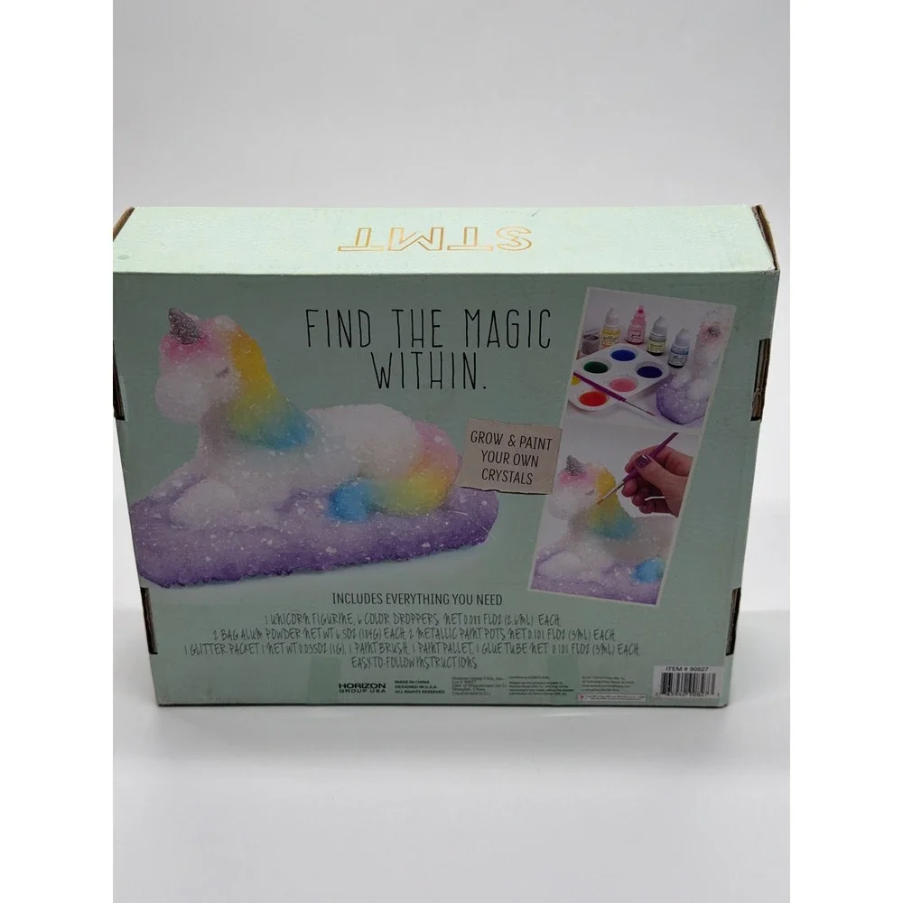 STMT DIY Crystal Unicorn Grow and Paint‎ Your Own Crystals Craft Kit  NEW